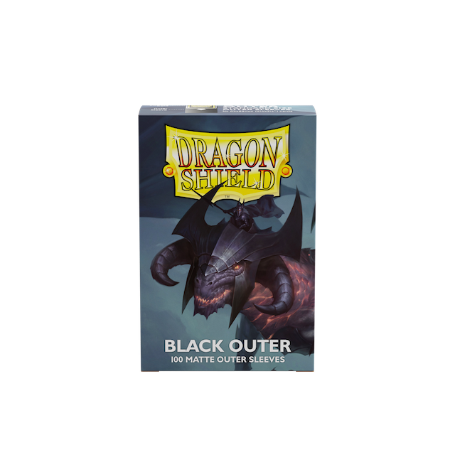 Dragon Shield 100 Matte Outer Sleeves Black