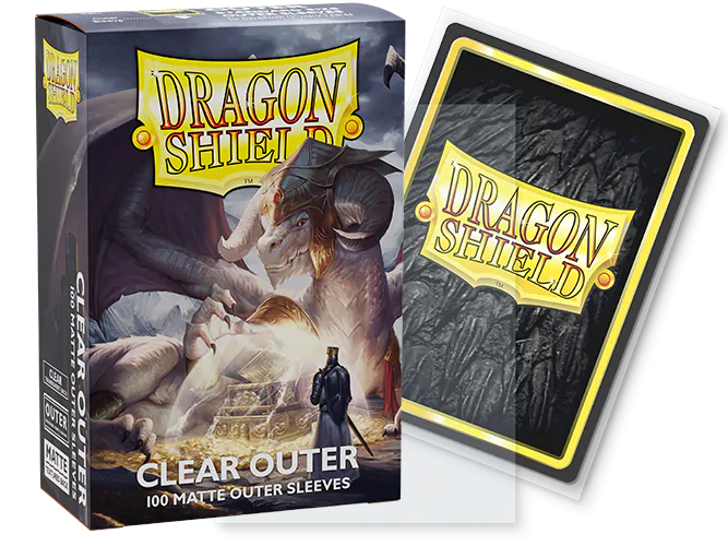 Dragon Shield 100 Matte Outer Sleeves Clear