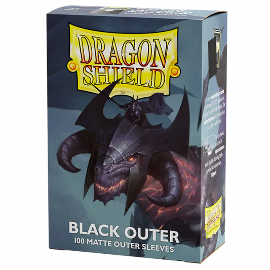 Dragon Shield 100 Matte Outer Sleeves Black