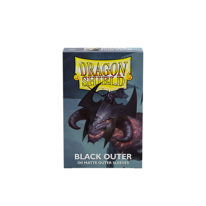 Dragon Shield 100 Matte Outer Sleeves Black